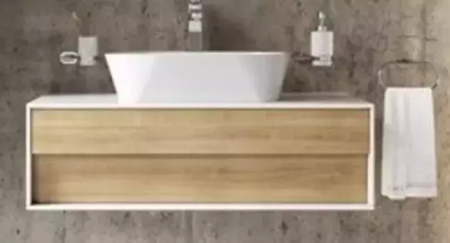 Тумба с раковиной «Ravak» SD Step 100 (Solo 58) подвесная белая/дуб