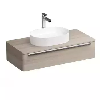 Тумба с раковиной «Ravak» SUD 110 (Ceramic Slim 55 O) подвесная сатиновое дерево