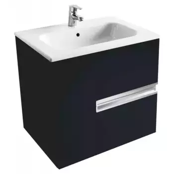 Тумба с раковиной «Roca» Victoria Nord Black Edition 60 (Victoria-N 60) подвесная чёрный глянец/лён