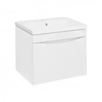Тумба с раковиной «Runo» Афина 60 (Moduo 60) подвесная белая