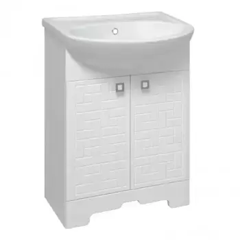 Тумба с раковиной «Runo» Авила 60 (Уют 60) белая