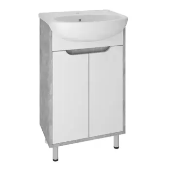 Тумба с раковиной «Runo» Эко 50 (Уют 50) серый бетон