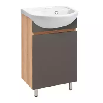 Тумба с раковиной «Runo» Лада 40 (Манго 40) графит/серый дуб