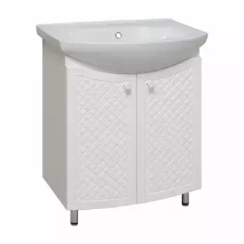 Тумба с раковиной «Runo» Милано 65 (Элеганс 65) белая