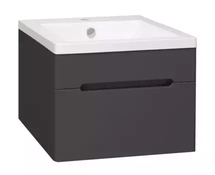 Тумба с раковиной «Runo» Парма 60 (Omega 60) подвесная графит