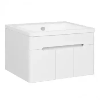 Тумба с раковиной «Runo» Парма 75 с дверцами (Omega 75) подвесная белая