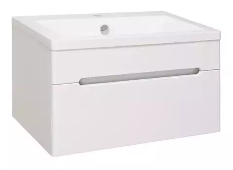 Тумба с раковиной «Runo» Парма 75 с ящиком (Omega 75) подвесная белая
