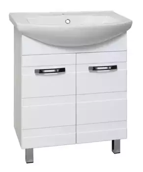 Тумба с раковиной «Runo» Турин 65 (Элеганс 65) белая