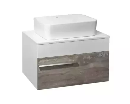 Тумба с раковиной «Runo» Вудлайн 65 (Tre 48) подвесная железный камень