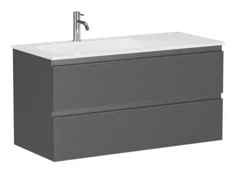 Тумба с раковиной «Sancos» Folk 100 (Element 101/46) подвесная Grey soft левая