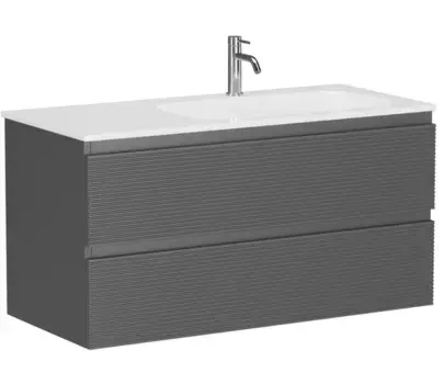 Тумба с раковиной «Sancos» Folk 100 (Element 101/46) подвесная Grey soft правая