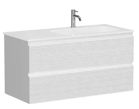 Тумба с раковиной «Sancos» Folk 100 (Element 101/46) подвесная Bianco правая