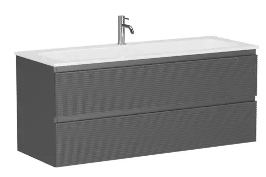 Тумба с раковиной «Sancos» Folk 120 (Element 121/45,7) подвесная Grey soft