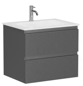 Тумба с раковиной «Sancos» Folk 60 (Element 61/45,7) подвесная Grey soft