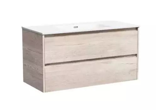 Тумба с раковиной «Sancos» Libra 100 (Element 101/46,5) подвесная дуб галифакс натуральный