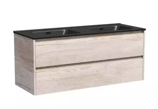 Тумба с раковиной «Sancos» Libra 120 (Element 121/46 MB двойная) подвесная дуб галифакс натуральный