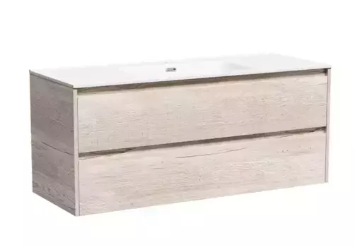 Тумба с раковиной «Sancos» Libra 120 (Element 121/46,5) подвесная дуб галифакс натуральный