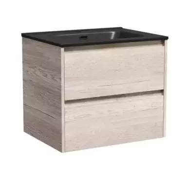 Тумба с раковиной «Sancos» Libra 60 (Element 61/46 black) подвесная дуб галифакс натуральный