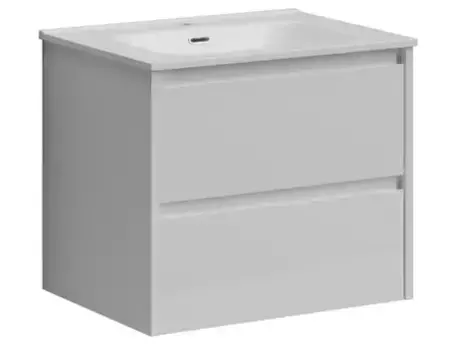 Тумба с раковиной «Sancos» Libra 60 (Element 61/46) подвесная белая глянцевая