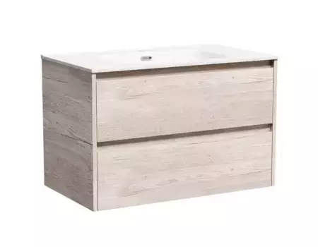 Тумба с раковиной «Sancos» Libra 80 (Element 81/46,5) подвесная дуб галифакс натуральный