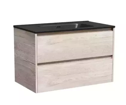 Тумба с раковиной «Sancos» Libra 80 (Element 81/46 black) подвесная дуб галифакс натуральный