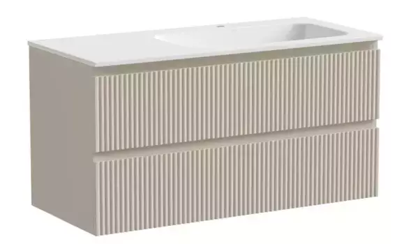 Тумба с раковиной «Sancos» Snob R 100 (Element 101/46) подвесная Beige Soft правая