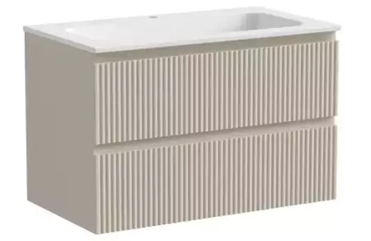 Тумба с раковиной «Sancos» Snob R 80 (Element 81/46) подвесная Beige Soft