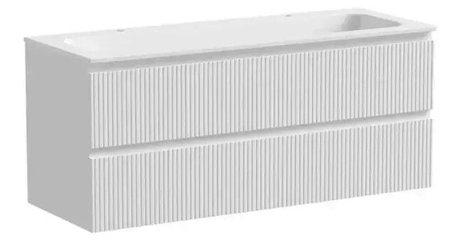 Тумба с раковиной «Sancos» Snob T 120 (Element 121/46 двойная) подвесная Bianco