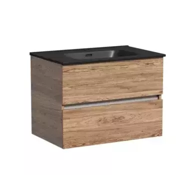 Тумба с раковиной «Sancos» Urban 60 (Element 61/46 black) подвесная дуб чарльстон