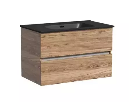 Тумба с раковиной «Sancos» Urban 80 (Element 81/46 black) подвесная дуб чарльстон