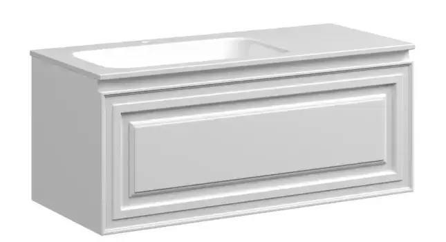 Тумба с раковиной «Sancos» Very 99,5 (Element 101/46) подвесная Bianco левая