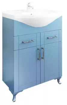 Тумба с раковиной «Sanflor» Глория 65 (Байкал 65) голубая