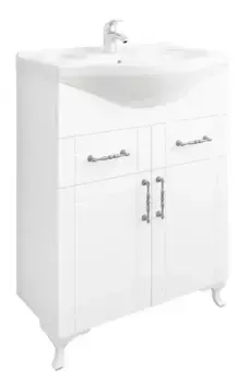 Тумба с раковиной «Sanflor» Глория 65 (Байкал 65) белая