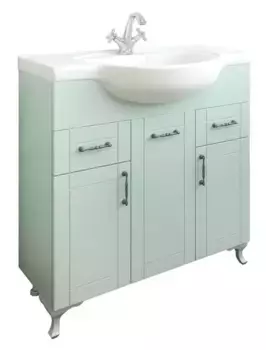 Тумба с раковиной «Sanflor» Глория 85 (Сенеж 87) серая