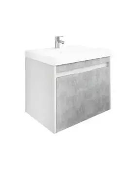 Тумба с раковиной «Sanflor» Калипсо 60 (Como 60) подвесная ателье светлый, белая