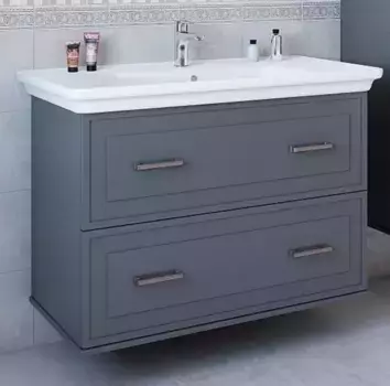 Тумба с раковиной «Sanflor» Модена 105 (Дуглас 105) подвесная серая