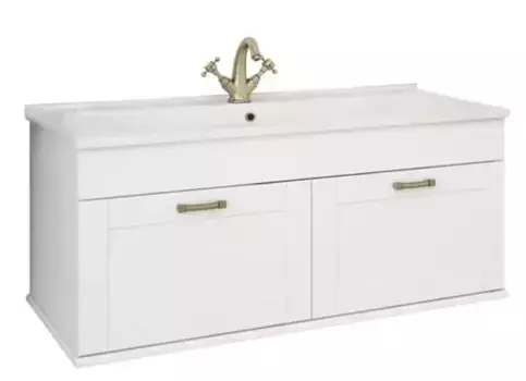 Тумба с раковиной «Sanflor» Ванесса 105 (Оскар 105) подвесная белая