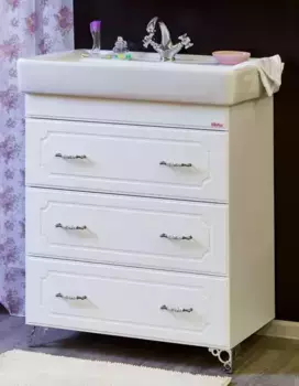 Тумба с раковиной «Sanflor» Ксения 80 (Тигода 80) белая