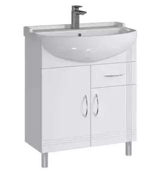 Тумба с раковиной «Sanstar» Вольга 70 (Амур 70/47) белая правая