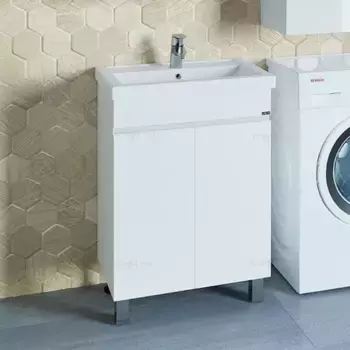 Тумба с раковиной «СанТа» Марс 60 (Фостер 60) белая