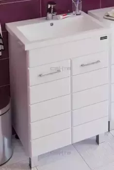 Тумба с раковиной «СанТа» Омега 60 (Фостер 60) белая