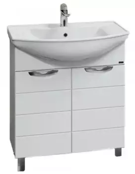 Тумба с раковиной «СанТа» Родос 75 (Стиль 75) белая