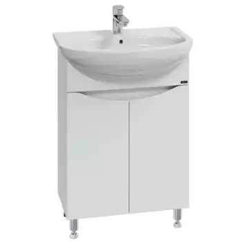 Тумба с раковиной «СанТа» Сатурн 60 (Уют 60) белая
