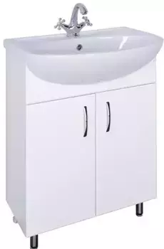 Тумба с раковиной «СанТа» Сити 60 (Уют 60) белая