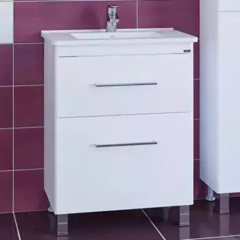 Тумба с раковиной «СанТа» Вегас 65 (Оскар 65) белая