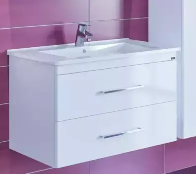 Тумба с раковиной «СанТа» Вегас 85 (Оскар 85) подвесная белая