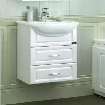 Тумба с раковиной «СанТа» Верона 50 (Уют 50) подвесная белая