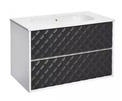 Тумба с раковиной «Veedi» Variant 80 (Classic) подвесная зелёная/белая