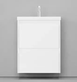 Тумба с раковиной «Velvex» Klaufs 60 с 2 ящиками (Como 60) подвесная белая