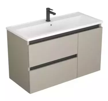 Тумба с раковиной «Veneciana» Parino 100 (Mario 100) подвесная бежевый матовый правая